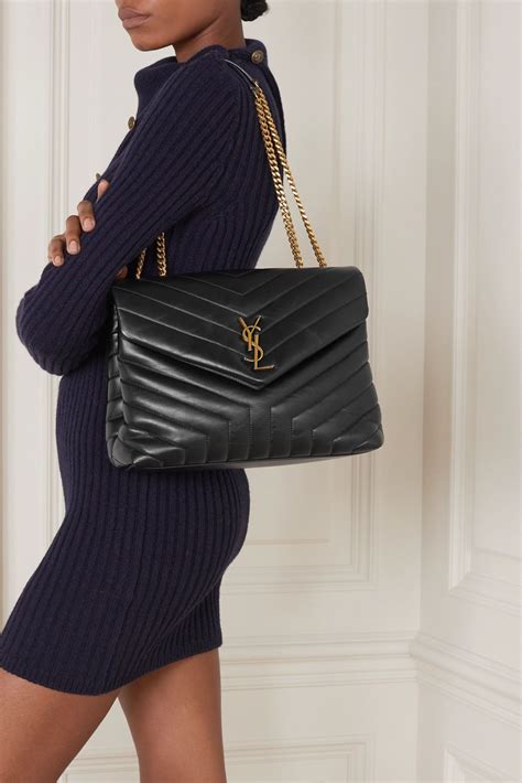 ysl mixed leather bag|ysl quilted shoulder bag.